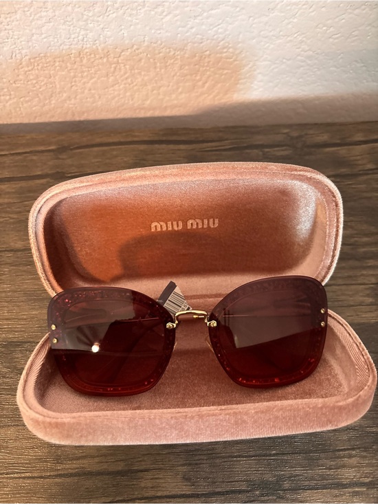 Miu Miu Accessories - Miu Miu acetate glitter sunglasses